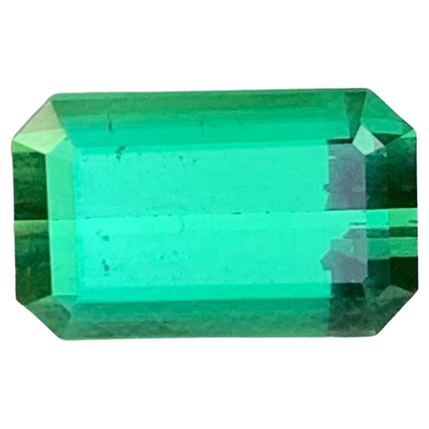 4.40 Carat Natural Loose Green Tourmaline Emerald Shape Gemstone