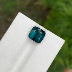 4.40 quilates de turmalina indicolita natural suelta en forma de cojín para joyería