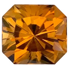 4.40 Carat Natural Loose Maraba Citrine Emerald Shape Gemstone From Brazil