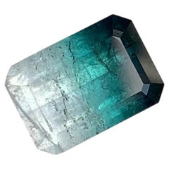 4.40 Carat Natural Loose Tri Colour Tourmaline Emerald Shape Gemstone