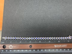 4.40 Carat Round Cut Sapphire and Diamond Tennis Bracelet in 14K White Gold