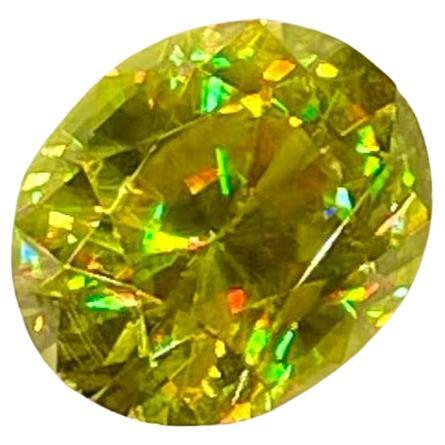 Sphène Vert-jaune De Madagascar - Pierre Fine Naturelle 6.8 X 4.7 Mm - 0.65 Carat