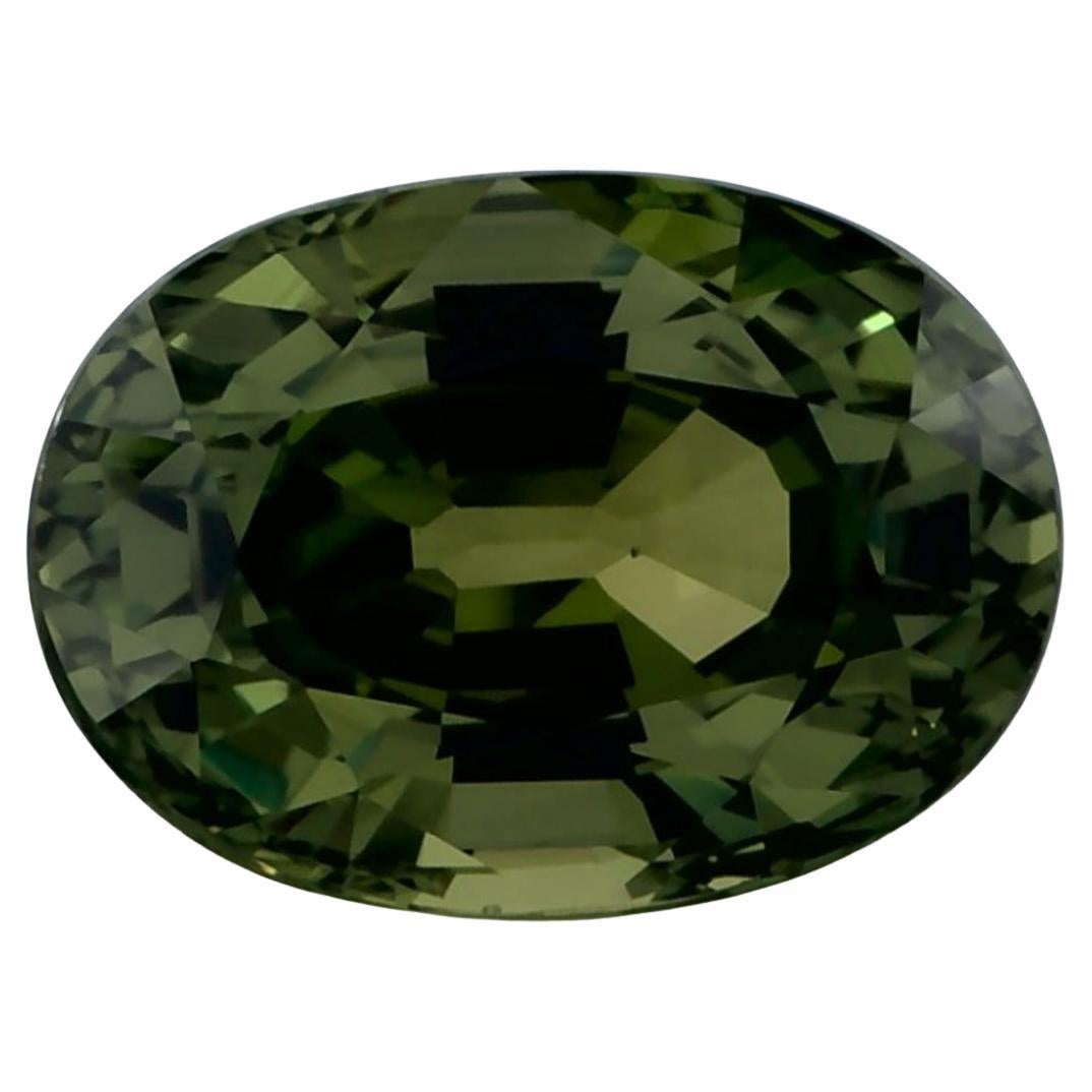 4.40 Ct Green Sapphire Oval Loose Gemstone