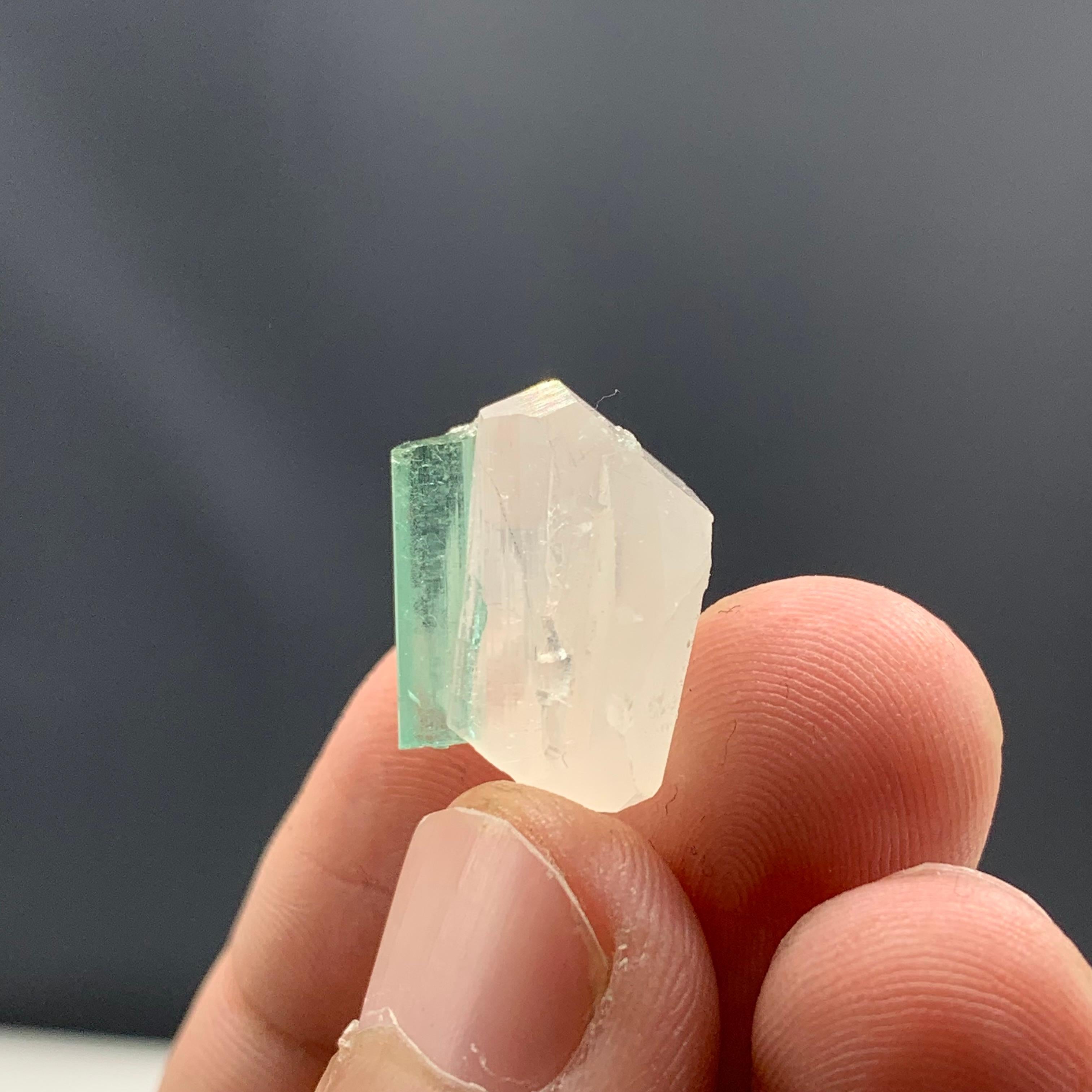 Rock Crystal 4.40 Gram Gorgeous Tourmaline Specimen With Quartz From Kunar, Afghanistan  For Sale