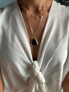 44.03 Carat Pear Shape Amethyst Pendant Necklace with Link Chain
