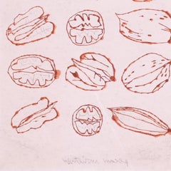 Andy Warhol original offset drawing inscribed 'Pecan Varieties' (in reverse)