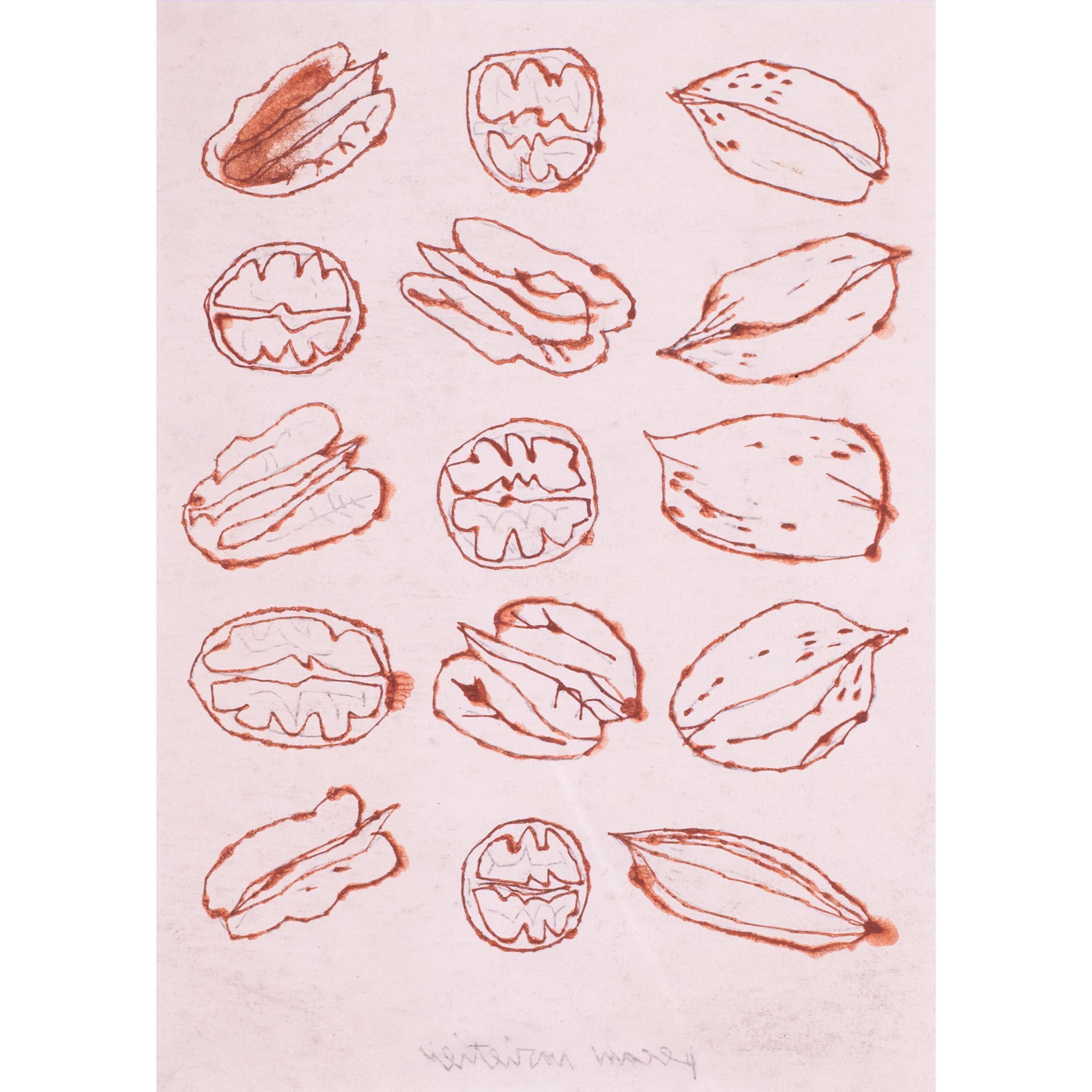 Andy Warhols Original-Offsetzeichnung mit der Aufschrift 