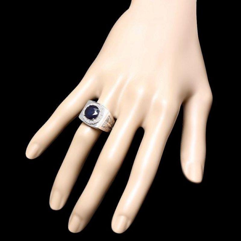 men's black star sapphire ring