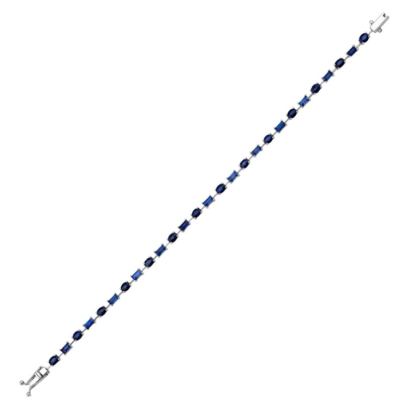 Bracciale tennis con zaffiro 4,40ct