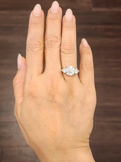 4.41 ct 3-Stone Diamond Ring set in 18k Yellow Gold