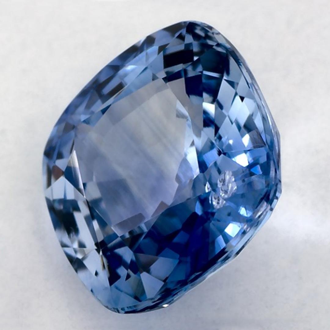 4.41 Karat Blauer Saphir Cushion Loser Edelstein (Kissenschliff) im Angebot