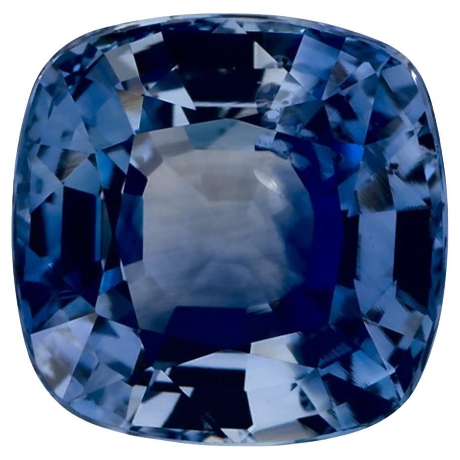 4.41 Ct Blue Sapphire Cushion Loose Gemstone