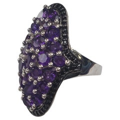4.41cttw Amethyst Sterling Silver Ring 4.41cttw Amethyst Sterling Silver Ring