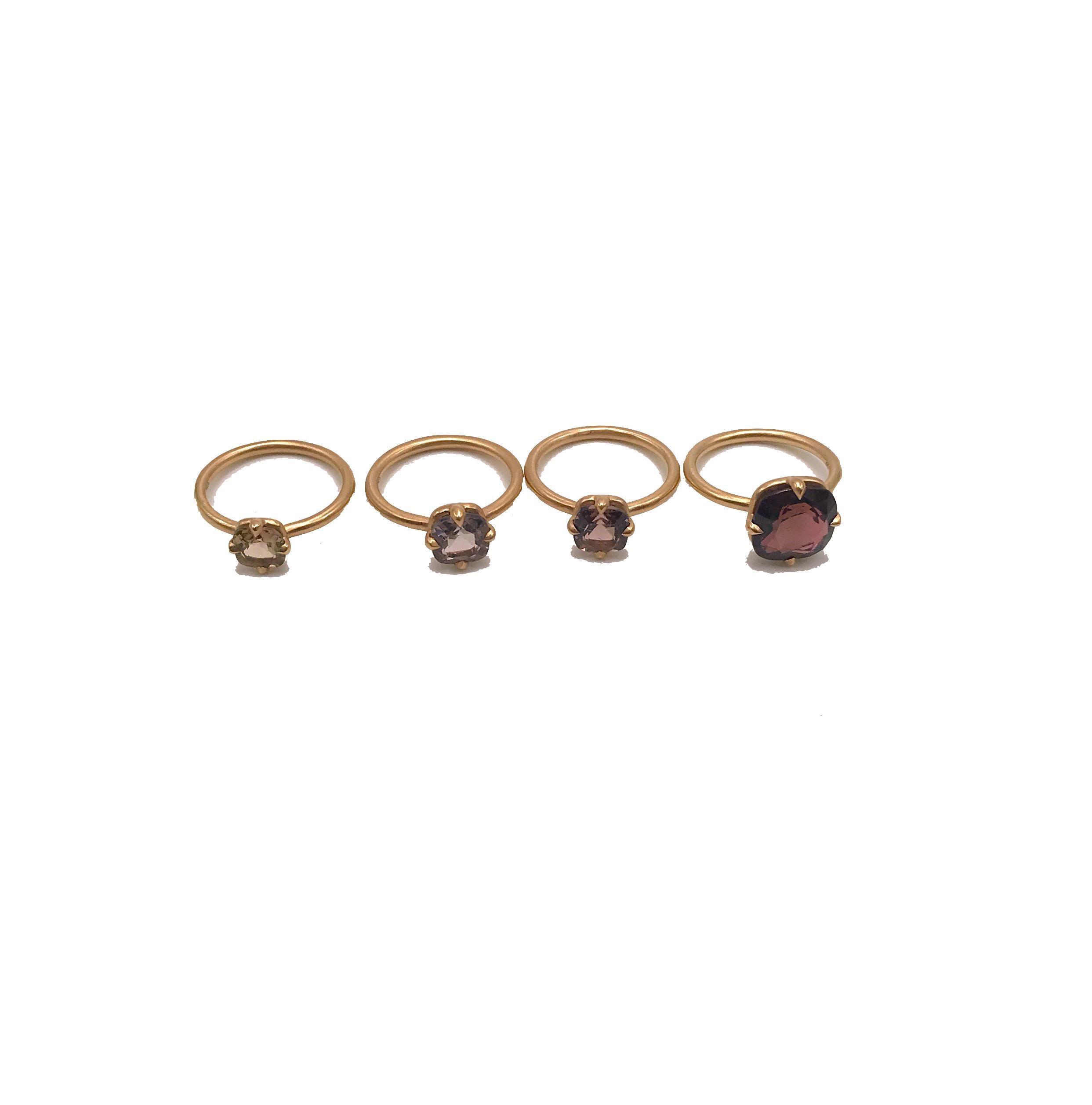 Cushion Cut 4.42 Carat Chocolate Tourmaline Rose Gold Cocktail Ring For Sale