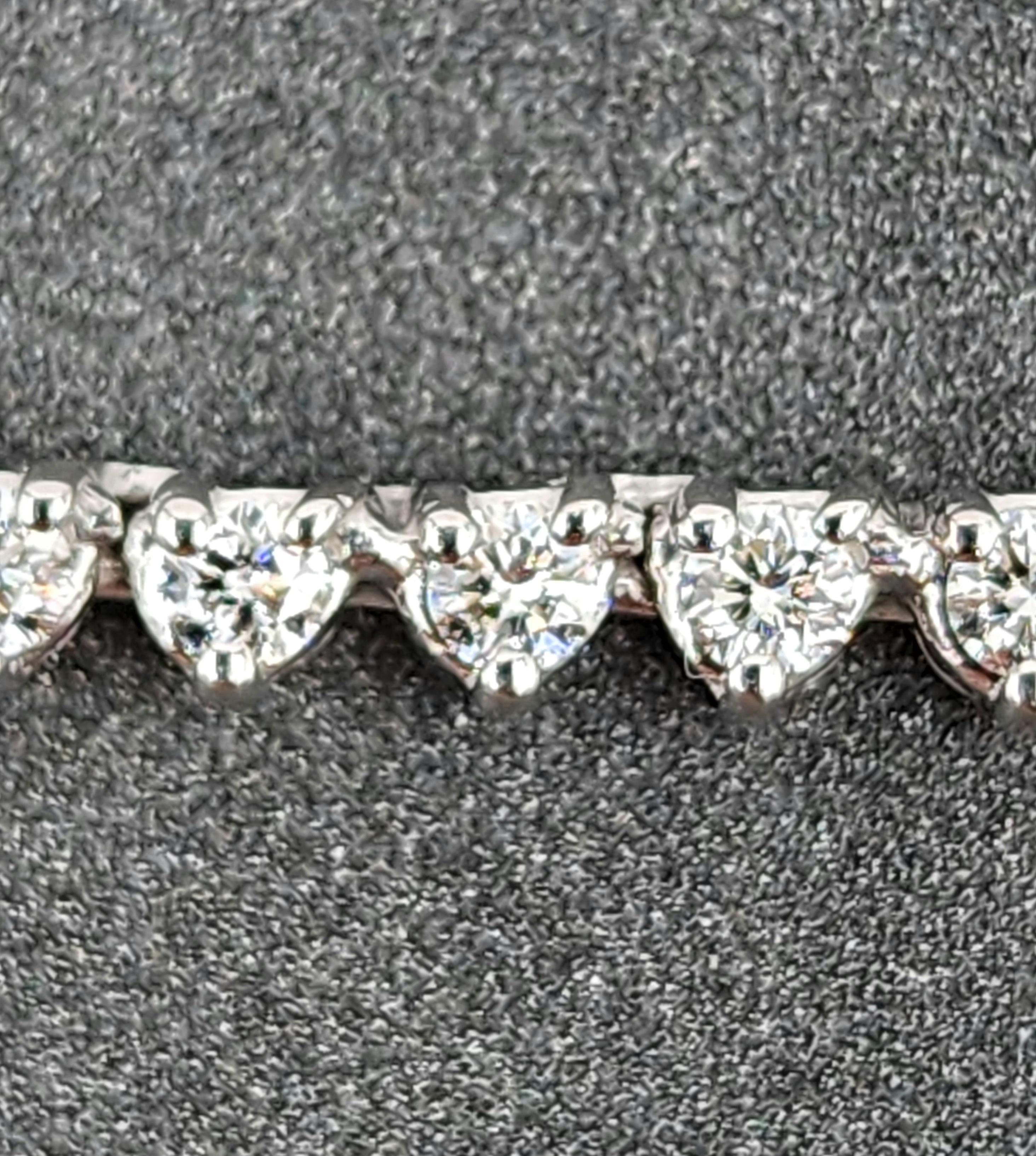 Collar de tenis con diamantes de 4.42 quilates Corte redondo en venta