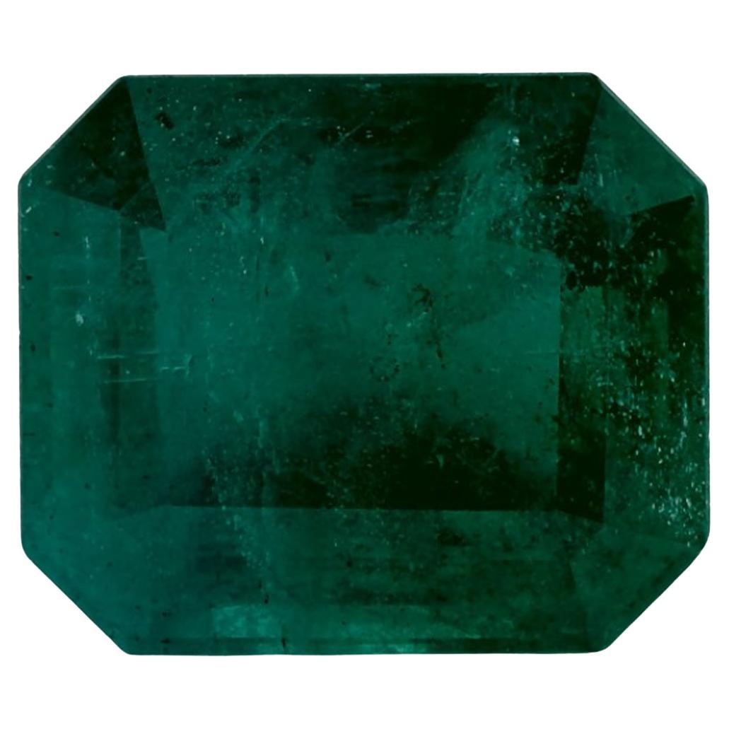 4.42 Ct Emerald Octagon Loose Gemstone For Sale