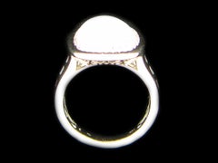 4.43 Carat Cushion Opal and Diamond Cocktail Ring