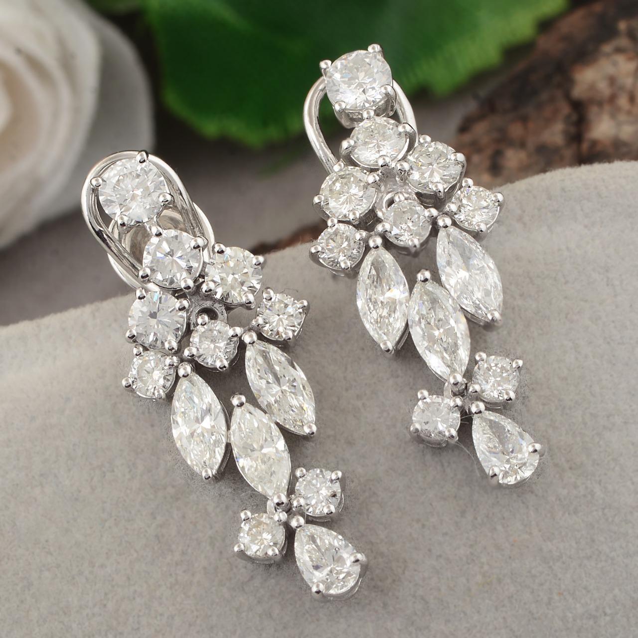 diamond cascade earrings