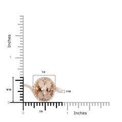 4,43ct Morganit Ring mit 0,27Tct Diamanten in 14k Rose Gold gefasst