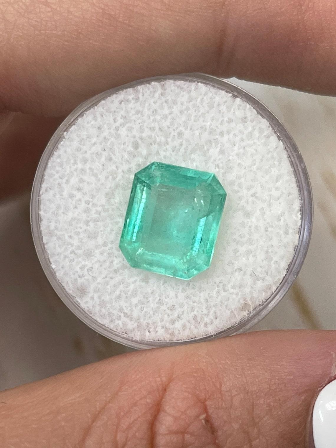 4,43 ct Esmeralda Verde Muzo Colombiana 11x10mm Talla Esmeralda Genuina Nacimiento Mayo Corte esmeralda