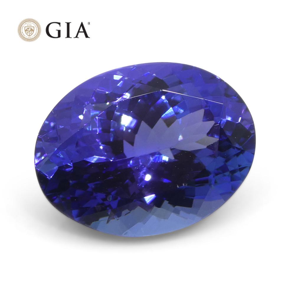 4.43ct Oval Violet-Blue Tanzanite GIA Certified Tanzania   For Sale 5