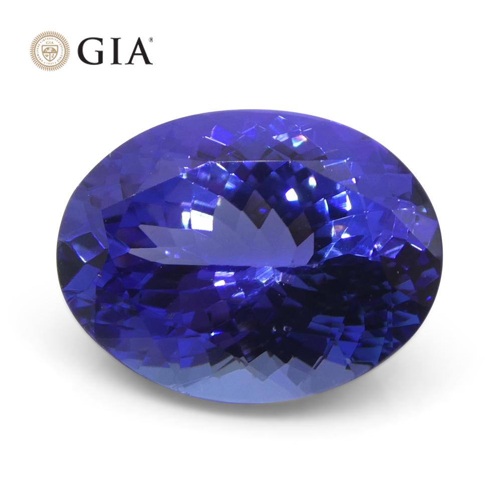 4.43ct Oval Violet-Blue Tanzanite GIA Certified Tanzania For Sale 6