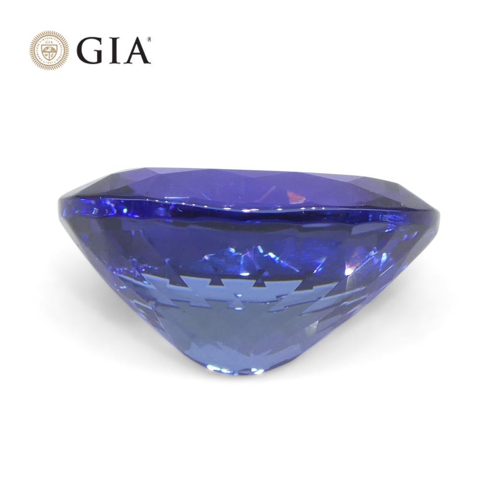 4.43ct Oval Violet-Blue Tanzanite GIA Certified Tanzania For Sale 7