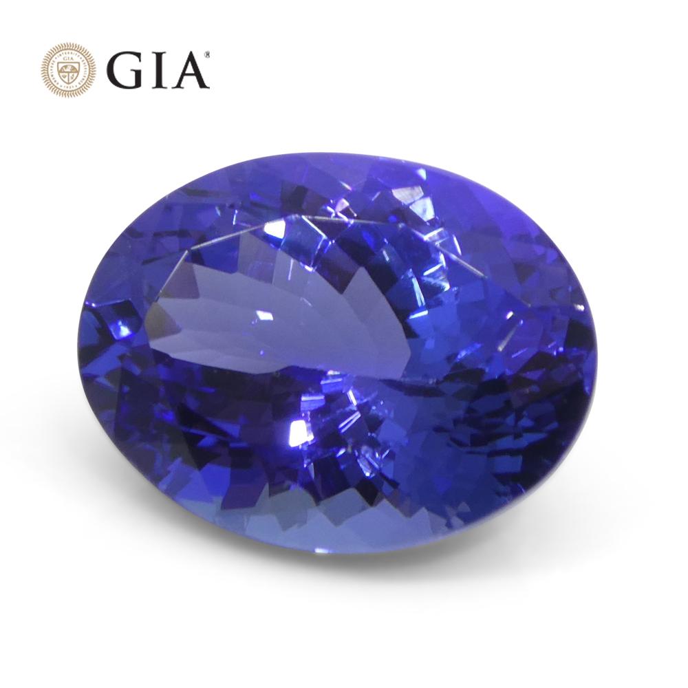 4.43ct Oval Violet-Blue Tanzanite GIA Certified Tanzania   For Sale 8
