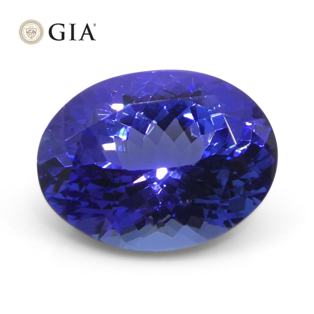 4.43ct Oval Violet-Blue Tanzanite GIA Certified Tanzania   For Sale 9