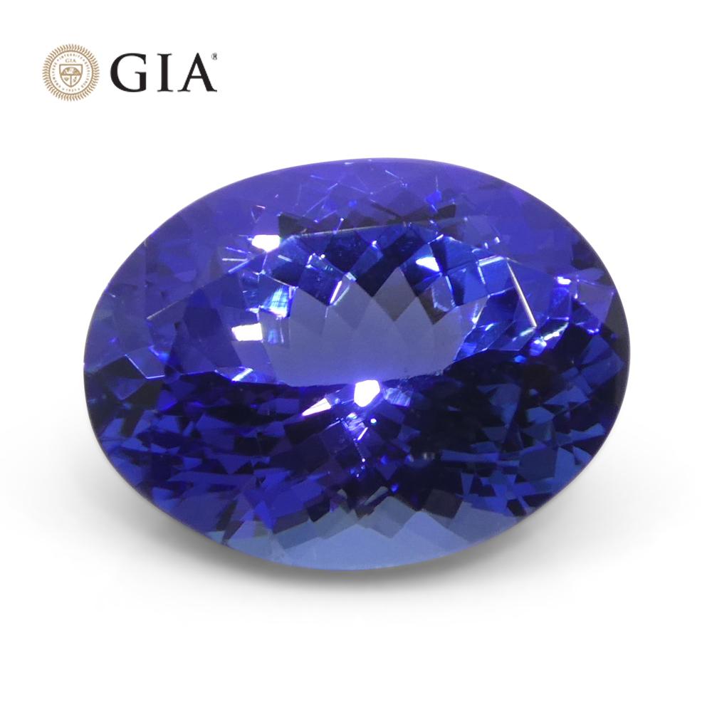 4.43ct Oval Violet-Blue Tanzanite GIA Certified Tanzania For Sale 9