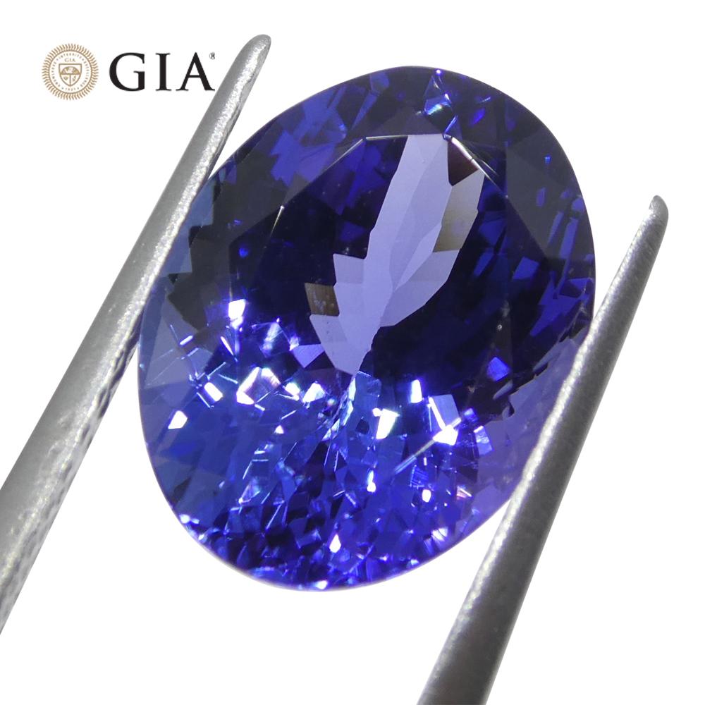 4.43ct Oval Violet-Blue Tanzanite GIA Certified Tanzania In New Condition For Sale In Toronto, Ontario