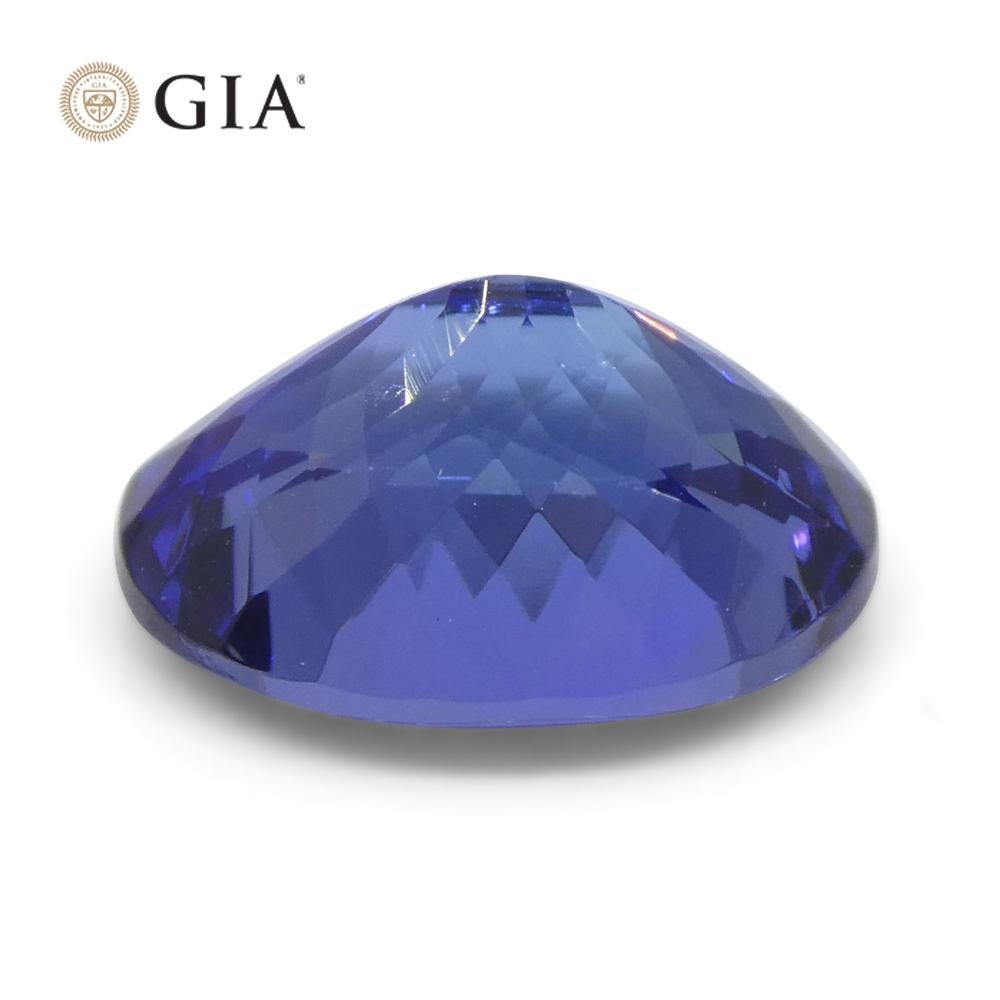 4.43ct Oval Violet-Blue Tanzanite GIA Certified Tanzania For Sale 1