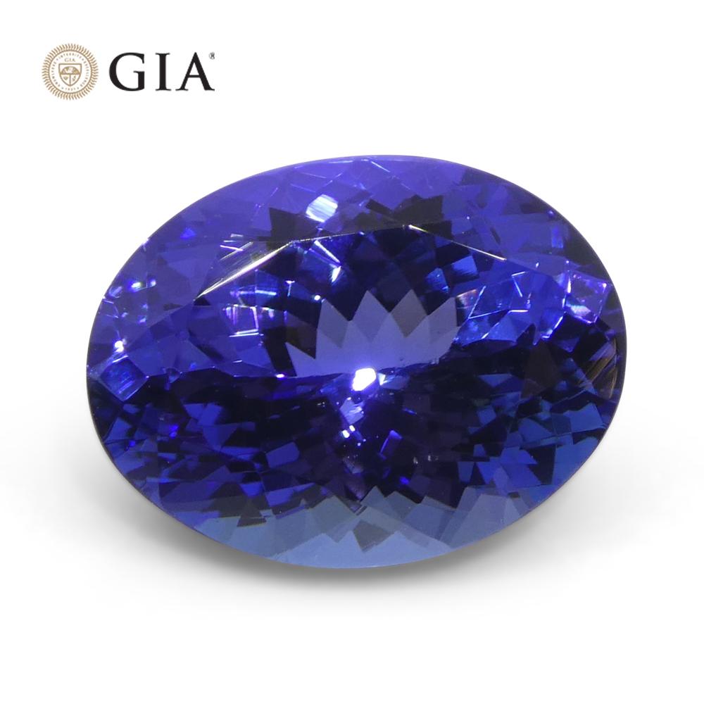 4.43ct Oval Violet-Blue Tanzanite GIA Certified Tanzania   For Sale 4