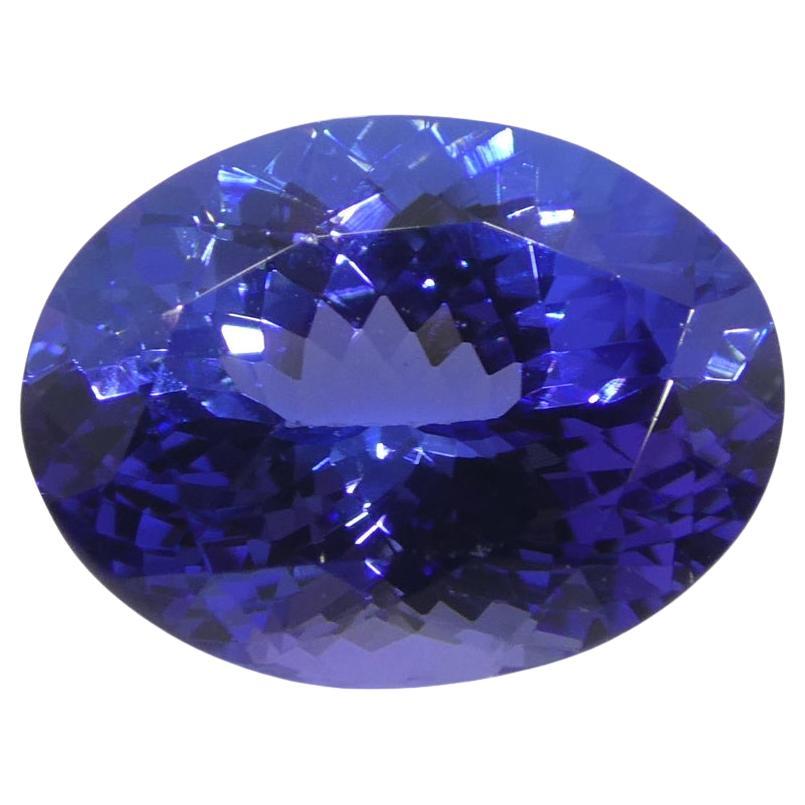 4.43ct Oval Violet-Blue Tanzanite GIA Certified Tanzania   For Sale