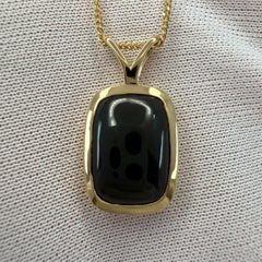 4.44ct IGI Certified Untreated Jadeite Jade A Grade 18k Gold Cushion Pendant