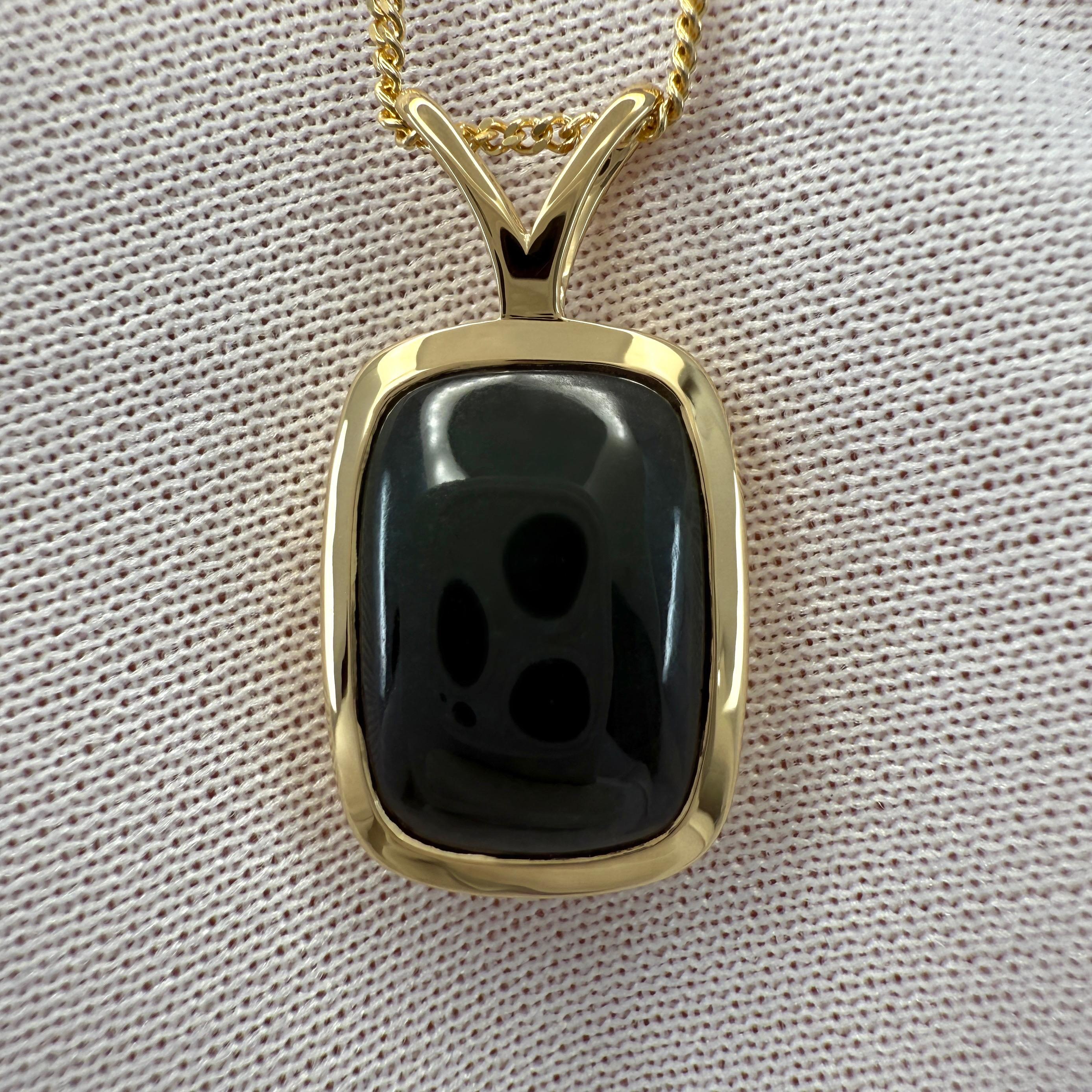 4,44ct IGI zertifiziert unbehandelten Jadeit Jade A Grade 18k Gold Kissen Anhänger im Zustand „Neu“ im Angebot in Birmingham, GB