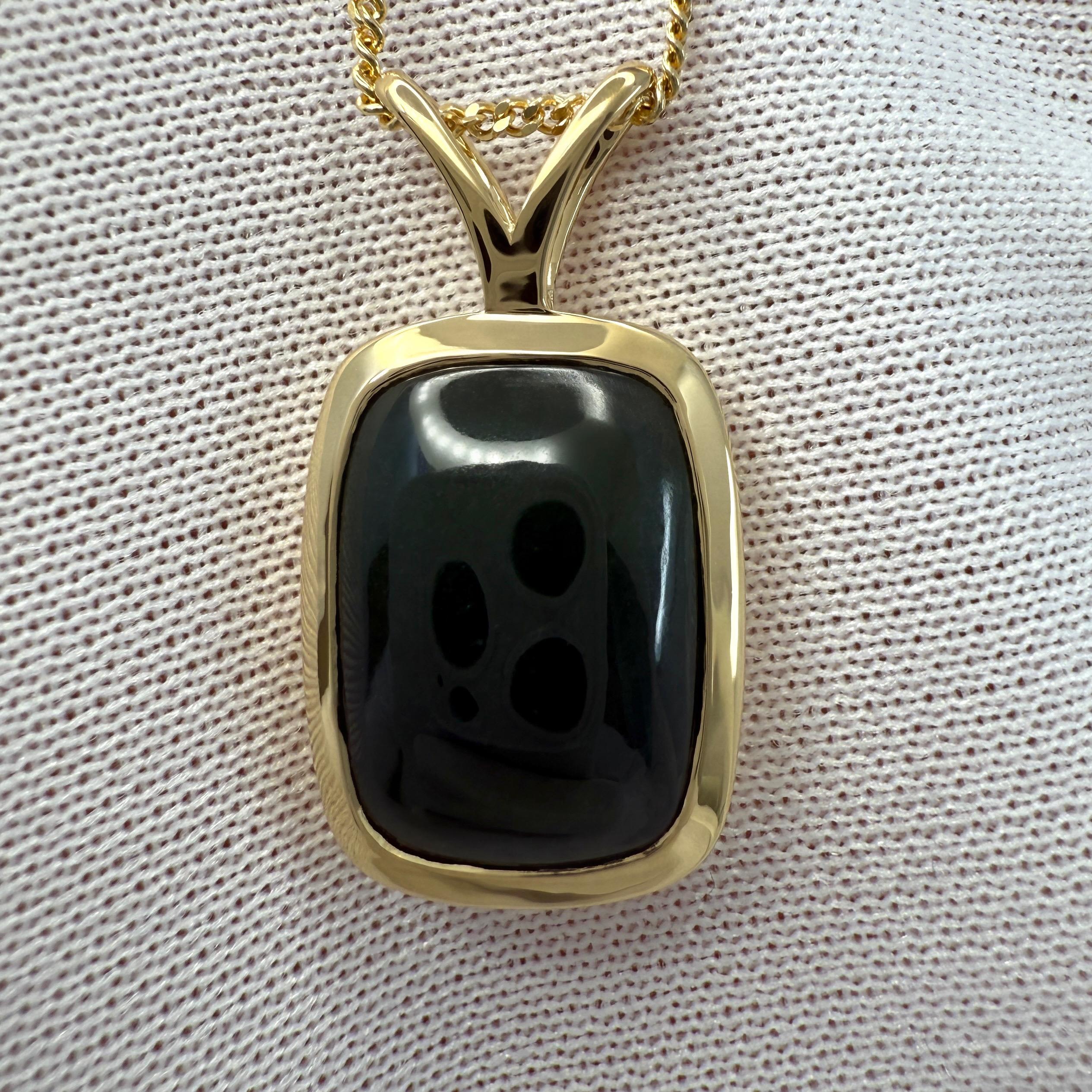 4,44ct IGI zertifiziert unbehandelten Jadeit Jade A Grade 18k Gold Kissen Anhänger im Angebot 3