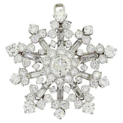 Vintage 4.45 Carat Diamond Snowflake Pendant