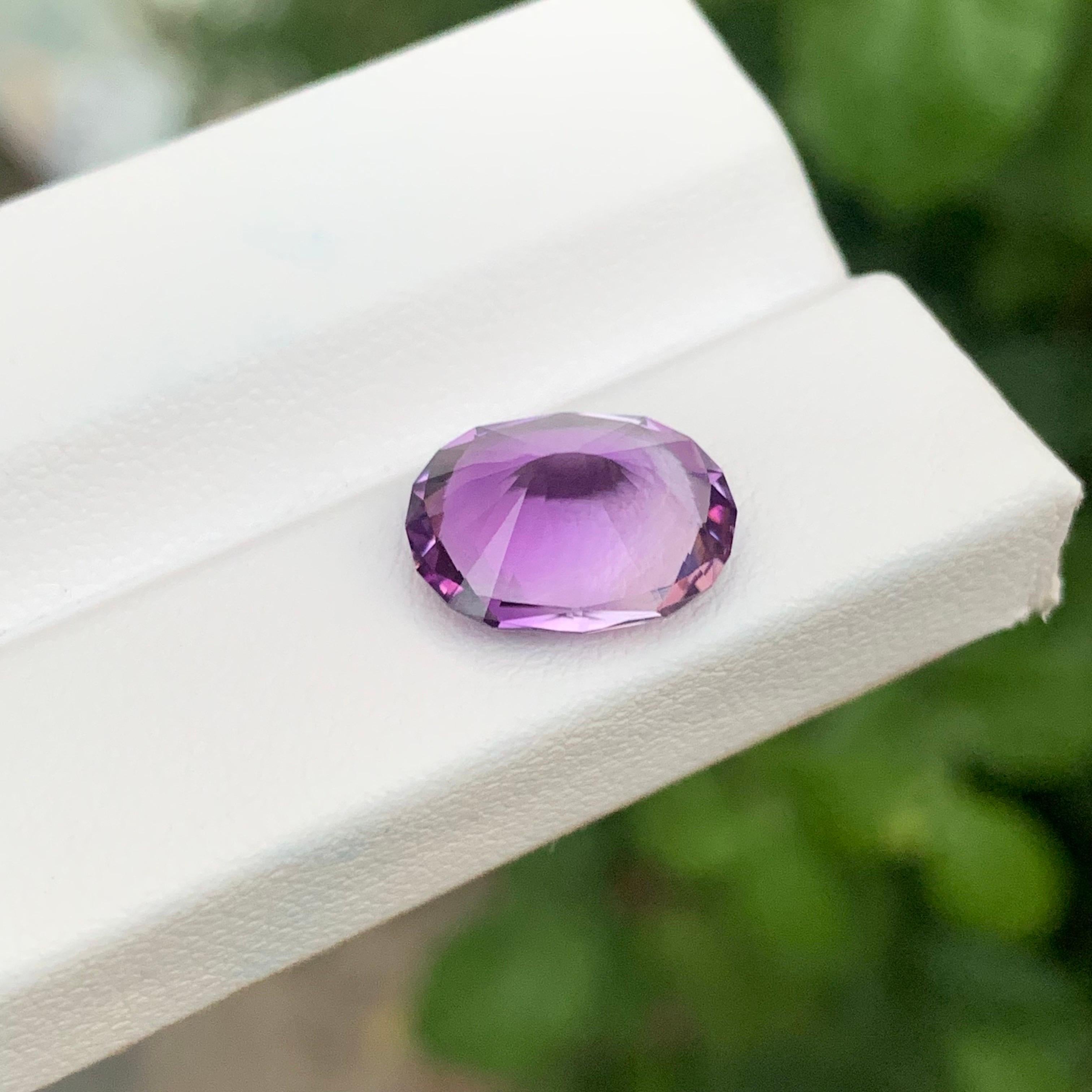 4.45 Karat Natürlicher loser Amethyst Ovalform Edelstein (Arts and Crafts) im Angebot