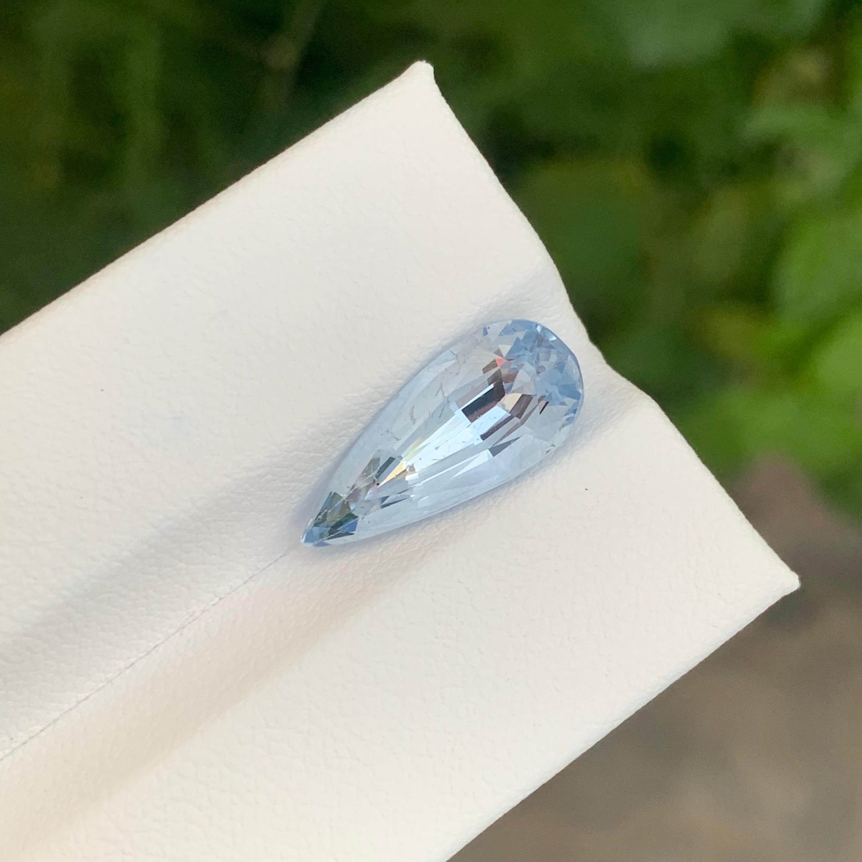 4,45 Karat Natürlicher loser Aquamarin Goshenit Tränen Tropfenform Edelstein (Arts and Crafts) im Angebot