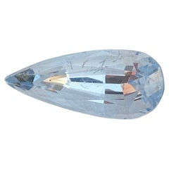 Aguamarina suelta natural de 4,45 quilates Goshenita en forma de gota de lágrima Gema