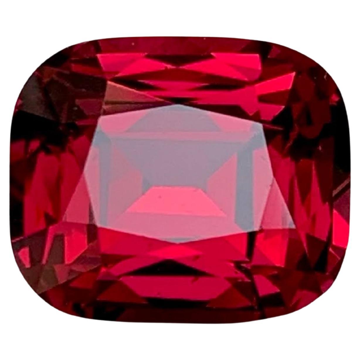 4,45 carati di granato rosso brillante naturale sfuso, pietra tagliata a cuscino Gemma della Tanzania