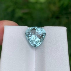 4.45 Carat Natural Loose Light Color Aquamarine Pear Cut African Gemstone