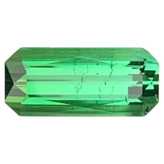 4.45 carati di tormalina verde chiaro naturale sfusa con taglio a cuscino Gemma afgana