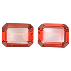 4,45 carati di granato naturale sfuso di colore Malaya con taglio smeraldo Gemma della Tanzania