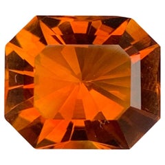 4.45 Carat Natural Loose Maraba Citrine Octagon Shape Gemstone From Brazil