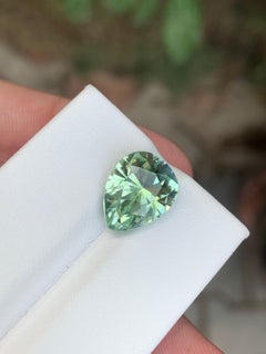4.45 Carat Natural Loose Mint Green Tourmaline Pear Cut Gem From Afghanistan