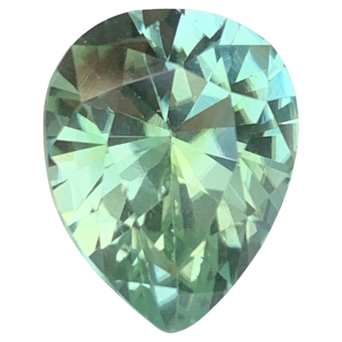 4,45 Karat natürlicher loser mintgrüner Turmalin im Birnenschliff aus Afghanistan