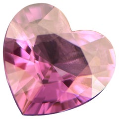 4.45-Carat Natural Pink Violet Spinel — Heart Cut, Near Flawless, Untreated