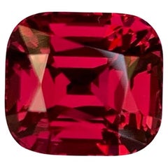 4.45 carats Loose Pinkish Red Umbalite Garnet Stone Cushion Cut from Africa